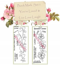 which craft? book mark size stamps set of 2 - youre loved & live, laugh, love